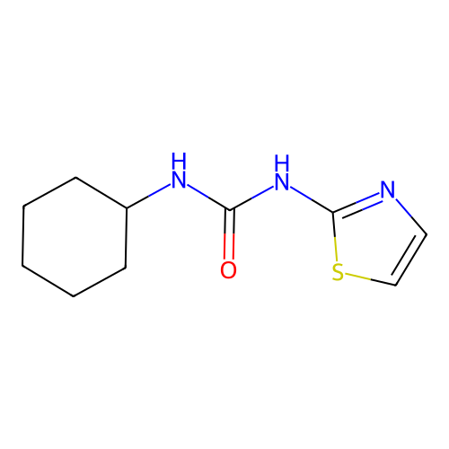 1-Cyclohexyl-3-(2-thiazolyl)urea structure