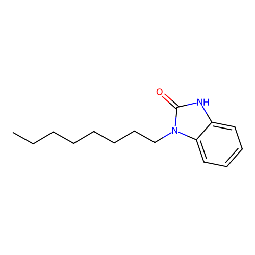 1-octyl-2,3-dihydro-1H-1,3-benzodiazol-2-one structure