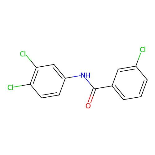 3-chloro-N-(3,4-dichlorophenyl)benzamide structure