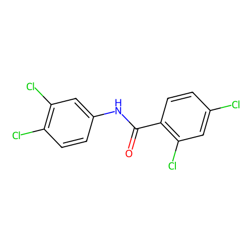 2,4-二氯-N-(3,4-二氯苯基)苯甲酰胺 structure