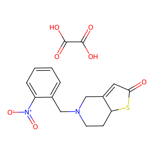 5-(o-Nitrobenzyl)-5,6,7,7a-tetrahydro-4H-thieno(3,2-c)pyridin-2-one oxalate structure