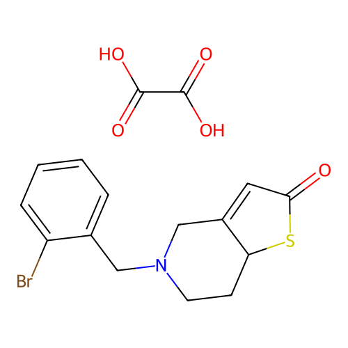 5-(o-Bromobenzyl)-5,6,7,7a-tetrahydro-4H-thieno(3,2-c)pyridin-2-one oxalate structure