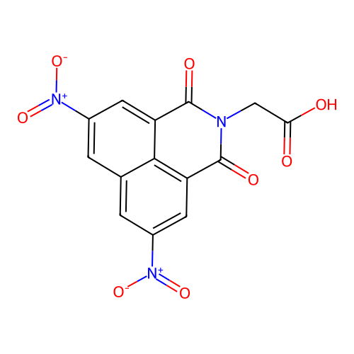 (5,8-dinitro-1,3-dioxo-1H-benzo[de]isoquinolin-2(3H)-yl)acetic acid structure
