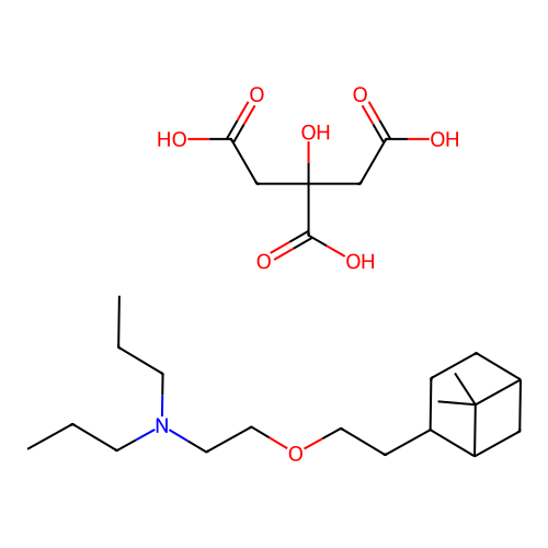 N-(2-(2-(6,6-Dimethyl-2-norpinanyl)ethoxy)ethyl)dipropylamine citrate structure