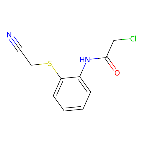 2-chloro-N-{2-[(cyanomethyl)sulfanyl]phenyl}acetamide structure