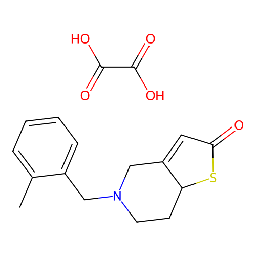5-(o-Methylbenzyl)-5,6,7,7a-tetrahydro-4H-thieno(3,2-c)pyridin-2-one oxalate structure