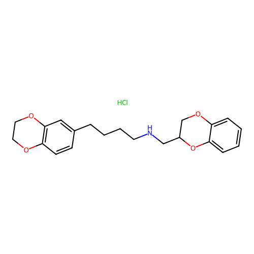 1,4-Benzodioxin-6-butanamine, 2,3-dihydro-N-((2,3-dihydro-1,4-benzodioxin-2-yl)methyl)-, hydrochloride structure
