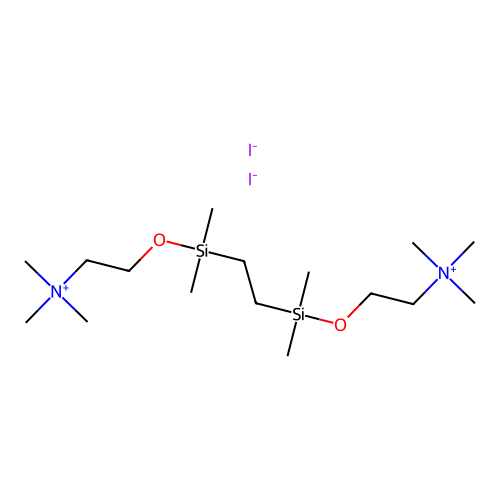 N,N,N,N',N',N',4,4,7,7-Decamethyl-3,8-dioxa-4,7-disiladecane-1,10-diaminium diiodide structure