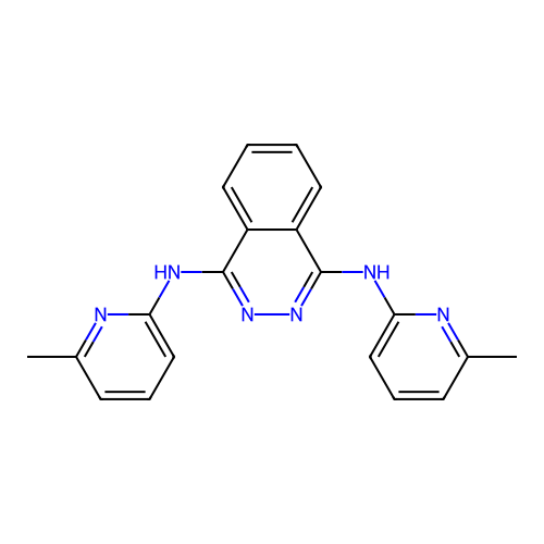 1-N,4-N-bis(6-methylpyridin-2-yl)phthalazine-1,4-diamine structure