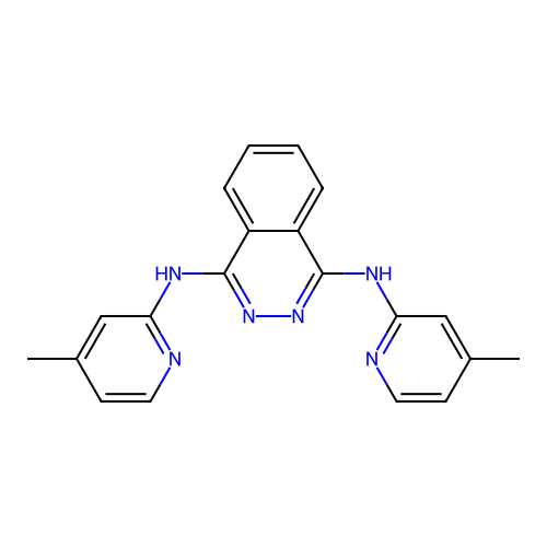 1-N,4-N-bis(4-methylpyridin-2-yl)phthalazine-1,4-diamine structure