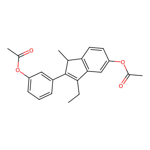 3-(5-(Acetyloxy)-3-ethyl-1-methyl-1H-inden-2-yl)phenyl acetate structure