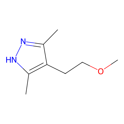 3,5-Dimethyl-4-(2-methoxyethyl)-1H-pyrazole structure