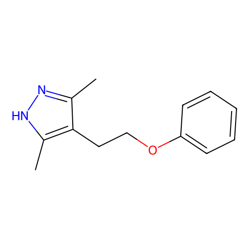 3,5-dimethyl-4-(2-phenoxyethyl)-1H-pyrazole structure