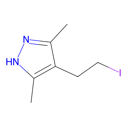 3,5-Dimethyl-4-(2-iodoethyl)-1H-pyrazole structure