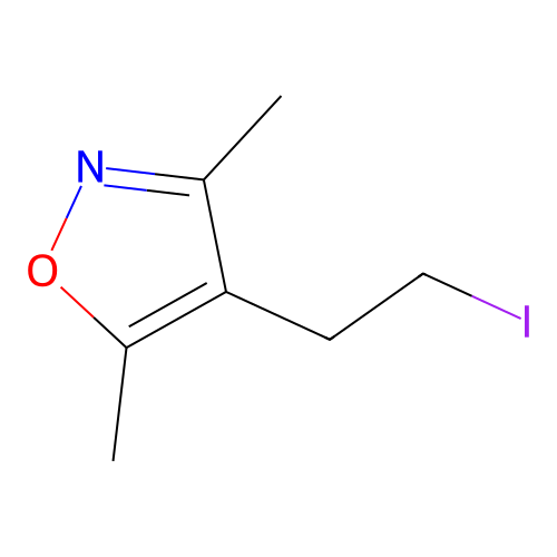 3,5-Dimethyl-4-(2-iodoethyl)isoxazole structure