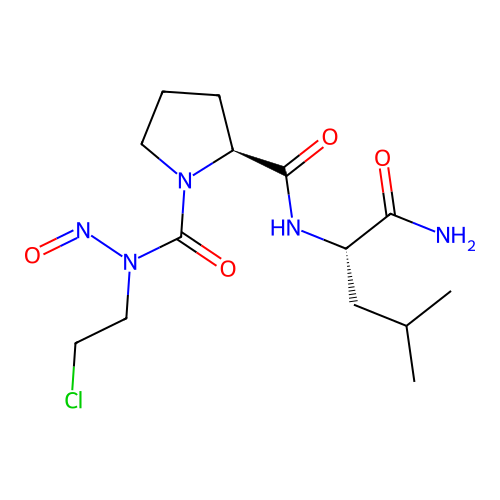 L-Leucinamide, 1-(((2-chloroethyl)nitrosoamino)carbonyl)-L-prolyl- structure