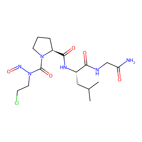 Glycinamide, 1-(((2-chloroethyl)nitrosoamino)carbonyl)-L-prolyl-L-leucyl- structure