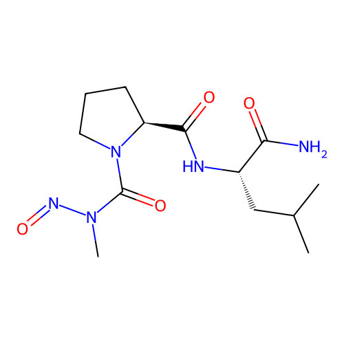 L-Leucinamide, 1-((methylnitrosoamino)carbonyl)-L-prolyl- structure