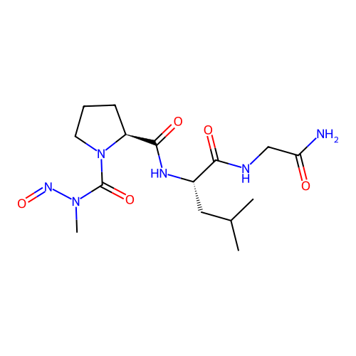Glycinamide, 1-((methylnitrosoamino)carbonyl)-L-prolyl-L-leucyl- structure