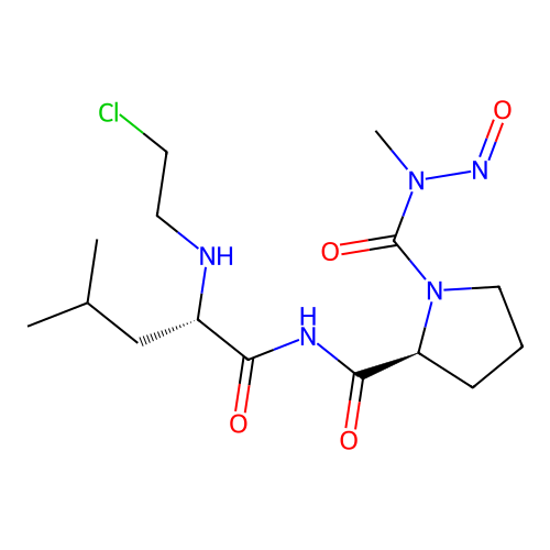L-Leucinamide, 1-((methylnitrosoamino)carbonyl)-L-prolyl-N-(2-chloroethyl)- structure