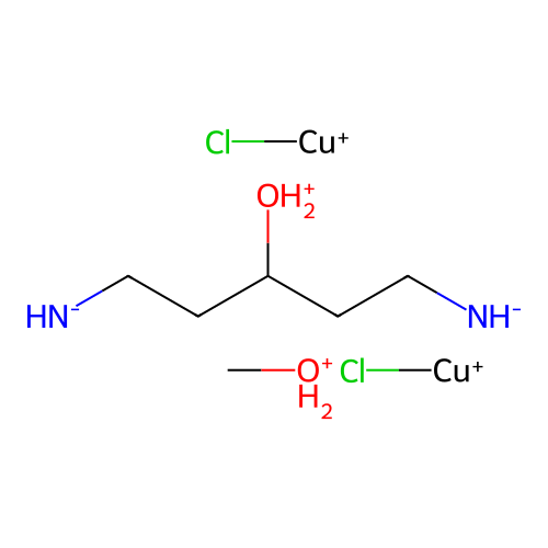 (5-Azanidyl-3-oxoniopentyl)azanide;bis(chlorocopper(1+));methyloxidanium structure