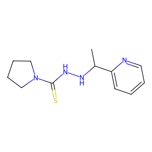 1-Pyrrolidinecarbothioic acid, 2-(1-(2-pyridinyl)ethyl)hydrazide structure