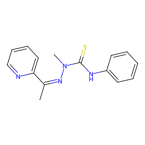 1-Methyl-3-phenyl-1-(1-pyridin-2-ylethylideneamino)thiourea structure
