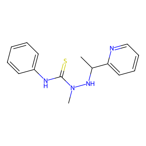 1-Methyl-3-phenyl-1-(1-pyridin-2-ylethylamino)thiourea structure