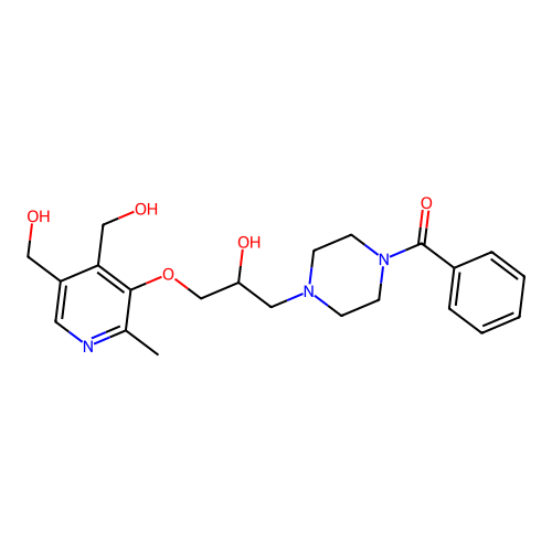 [4-[3-[[4,5-bis(hydroxymethyl)-2-methyl-3-pyridyl]oxy]-2-hydroxy-propyl]piperazin-1-yl]-phenyl-methanone structure