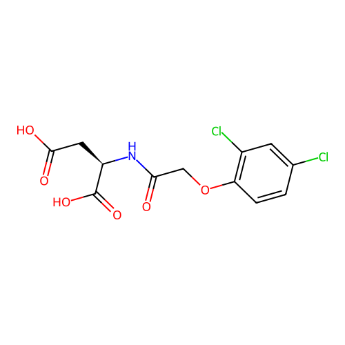 [2-(2,4-Dichlorophenoxy)acetyl]-D-aspartic acid structure