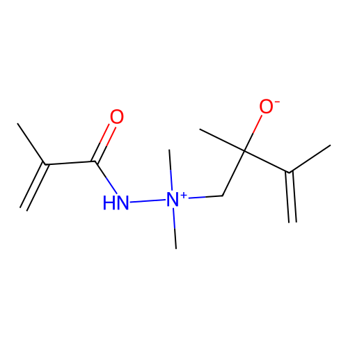 1,1-Dimethyl-1-(2,3-dimethyl-2-hydroxy-3-butenyl)-2-methacryloylhydrazinium hydroxide inner structure