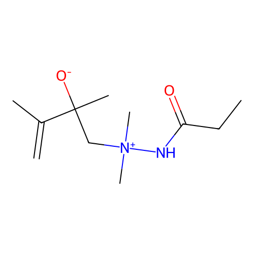 Hydrazinium, 1,1-dimethyl-1-(2,3-dimethyl-2-hydroxy-3-butenyl)-2-(1-oxopropyl)-, hydroxide, inner salt structure