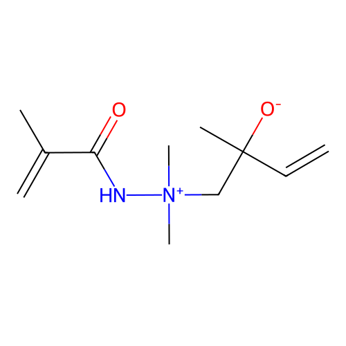 Hydrazinium, 1,1-dimethyl-1-(2-hydroxy-2-methyl-3-butenyl)-1-methacryloyl-, hydroxide, inner structure