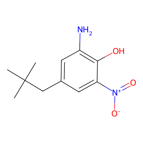 2-Amino-6-nitro-4-neopentylphenol structure