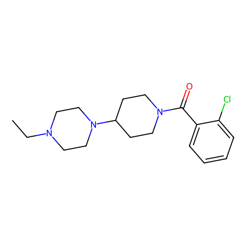 1-[1-(2-Chlorobenzoyl)-4-piperidinyl]-4-ethylpiperazine structure