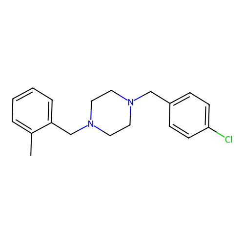 1-(4-Chlorobenzyl)-4-(2-methylbenzyl)piperazine structure