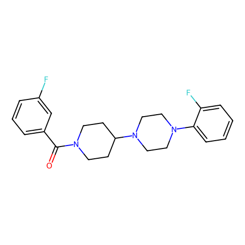 (3-Fluorophenyl)-[4-[4-(2-fluorophenyl)piperazin-1-yl]piperidin-1-yl]methanone structure