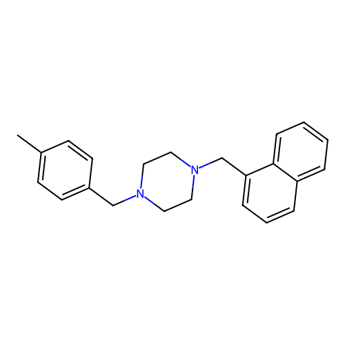 1-(4-Methylbenzyl)-4-(naphthalen-1-ylmethyl)piperazine structure