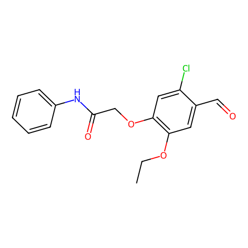 2-(5-chloro-2-ethoxy-4-formylphenoxy)-N-phenylacetamide structure