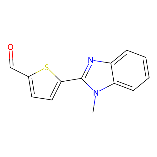 5-(1-Methyl-2-benzimidazolyl)-2-thiophenecarboxaldehyde structure