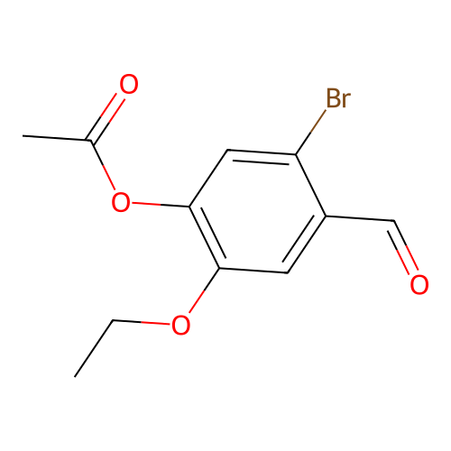 5-Bromo-2-ethoxy-4-formylphenyl acetate structure