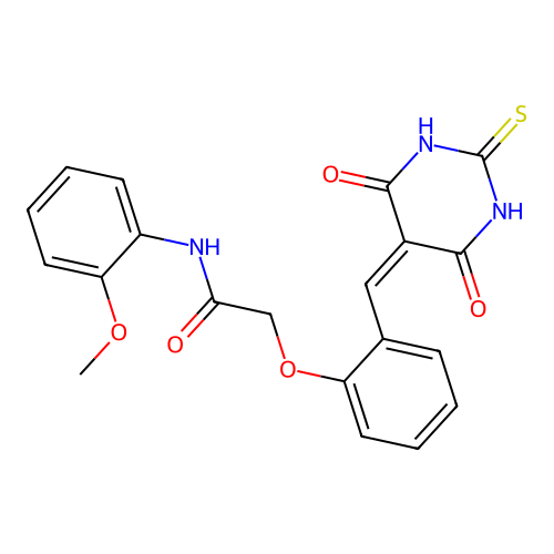 N-(2-Methoxyphenyl)-2-[2-[(tetrahydro-4,6-dioxo-2-thioxo-5(2H)-pyrimidinylidene)methyl]phenoxy]acetamide structure