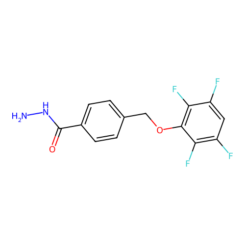4-[(2,3,5,6-Tetrafluorophenoxy)methyl]benzohydrazide structure