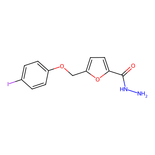 5-[(4-Iodophenoxy)methyl]furan-2-carbohydrazide structure