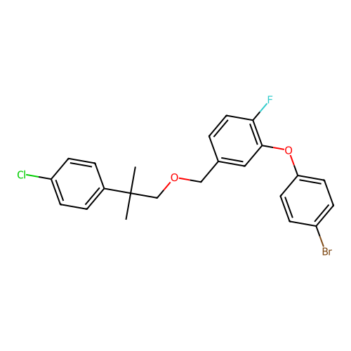 3-(4-Bromophenoxy)-4-fluorobenzyl 2-(4-chlorophenyl)-2-methylpropyl ether structure