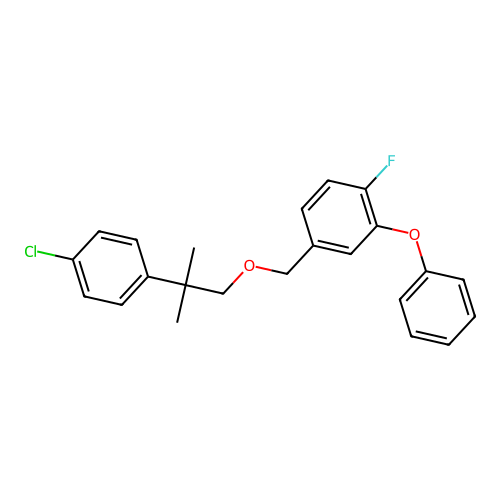 Benzene, 4-((2-(4-chlorophenyl)-2-methylpropoxy)methyl)-1-fluoro-2-phenoxy- structure