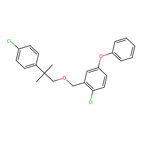 Benzene, 1-chloro-2-((2-(4-chlorophenyl)-2-methylpropoxy)methyl)-4-phenoxy- structure