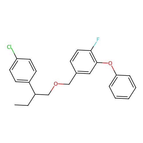 Benzene, 4-((2-(4-chlorophenyl)butoxy)methyl)-1-fluoro-2-phenoxy- structure