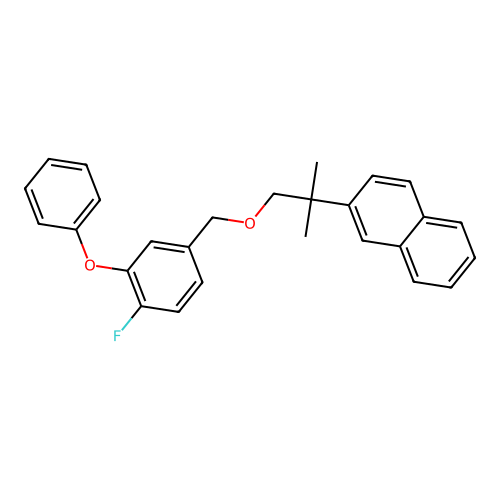 Naphthalene, 2-(1,1-dimethyl-2-((4-fluoro-3-phenoxyphenyl)methoxy)ethyl)- structure