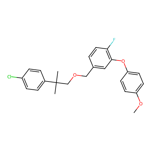 3-(4-Methoxyphenoxy)-4-fluorobenzyl 2-(4-chlorophenyl)-2-methylpropyl ether structure